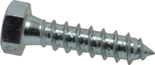 Value Collection - 3/8" Screw, 1-1/2" Length Under Head, Steel, Hex Head Lag Screw - Zinc Plated, Grade 2 - USA Tool & Supply