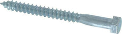 Value Collection - 3/8" Screw, 4" Length Under Head, Steel, Hex Head Lag Screw - Zinc Plated, Grade 2 - USA Tool & Supply