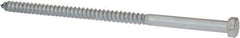 Value Collection - 3/8" Screw, 8" Length Under Head, Steel, Hex Head Lag Screw - Zinc Plated, Grade 2 - USA Tool & Supply