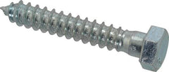 Value Collection - 1/2" Screw, 3" Length Under Head, Steel, Hex Head Lag Screw - Zinc Plated, Grade 2 - USA Tool & Supply