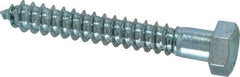 Value Collection - 1/2" Screw, 3-1/2" Length Under Head, Steel, Hex Head Lag Screw - Zinc Plated, Grade 2 - USA Tool & Supply