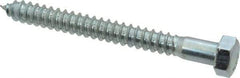 Value Collection - 1/2" Screw, 5" Length Under Head, Steel, Hex Head Lag Screw - Zinc Plated, Grade 2 - USA Tool & Supply