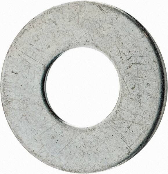 Value Collection - 3/8" Screw, Steel USS Flat Washer - 7/16" ID x 1" OD, 5/64" Thick, Zinc-Plated Finish - USA Tool & Supply