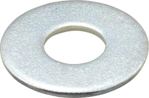 Value Collection - 1/2" Screw, Steel USS Flat Washer - 9/16" ID x 1-3/8" OD, 7/64" Thick, Zinc-Plated Finish - USA Tool & Supply