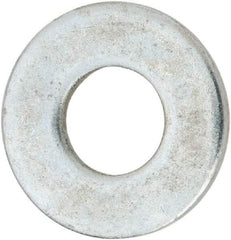 Value Collection - #10 Screw, Steel USS Flat Washer - 3/16" ID x 9/16" OD, 0.0469" Thick, Zinc-Plated Finish - USA Tool & Supply