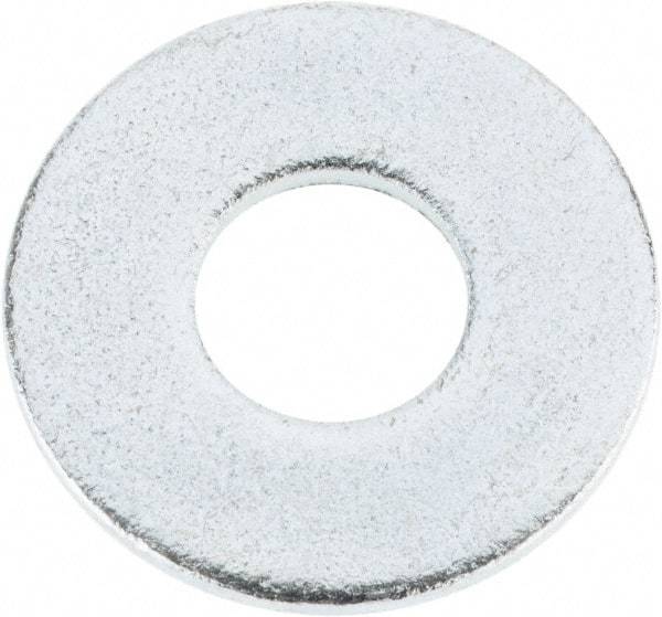 Value Collection - 1/2" Screw, Steel USS Flat Washer - 9/16" ID x 1-3/8" OD, 0.1094" Thick, Zinc-Plated Finish - USA Tool & Supply