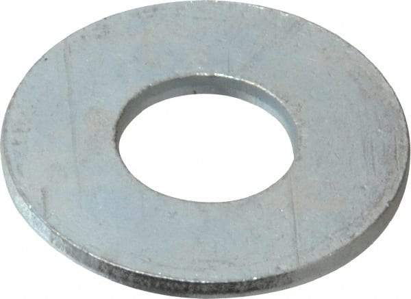 Value Collection - 9/16" Screw, Steel USS Flat Washer - 5/8" ID x 1-1/2" OD, 0.1094" Thick, Zinc-Plated Finish - USA Tool & Supply