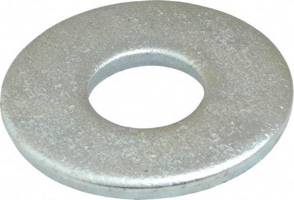 Value Collection - 5/8" Screw, Steel USS Flat Washer - 11/16" ID x 1-3/4" OD, 9/64" Thick, Zinc-Plated Finish - USA Tool & Supply