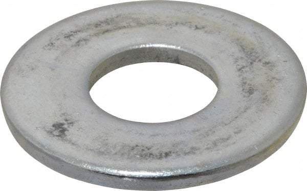 Value Collection - 7/8" Screw, Steel USS Flat Washer - 15/16" ID x 2-1/4" OD, 0.1719" Thick, Zinc-Plated Finish - USA Tool & Supply