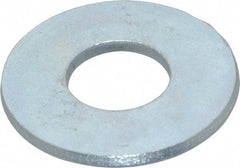 Value Collection - 1" Screw, Steel USS Flat Washer - 1-1/16" ID x 2-1/2" OD, 0.1719" Thick, Zinc-Plated Finish - USA Tool & Supply