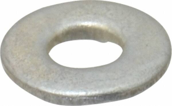 Value Collection - #8 Screw, Steel SAE Flat Washer - 3/16" ID x 7/16" OD, 3/64" Thick, Zinc-Plated Finish - USA Tool & Supply