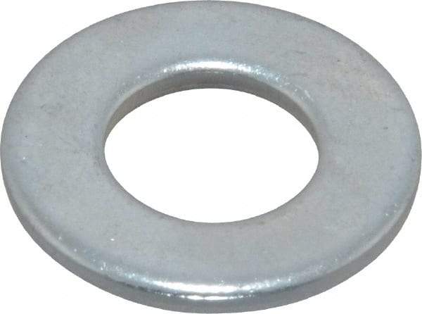 Value Collection - 3/8" Screw, Steel SAE Flat Washer - 13/32" ID x 13/16" OD, 1/16" Thick, Zinc-Plated Finish - USA Tool & Supply
