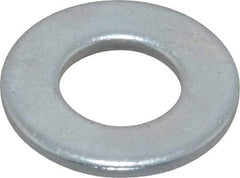 Value Collection - 3/8" Screw, Steel SAE Flat Washer - 13/32" ID x 13/16" OD, 1/16" Thick, Zinc-Plated Finish - USA Tool & Supply