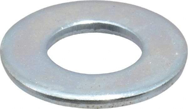Value Collection - 7/16" Screw, Steel SAE Flat Washer - 15/32" ID x 59/64" OD, 1/16" Thick, Zinc-Plated Finish - USA Tool & Supply