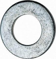 Value Collection - 9/16" Screw, Steel SAE Flat Washer - 19/32" ID x 1-3/16" OD, 3/32" Thick, Zinc-Plated Finish - USA Tool & Supply