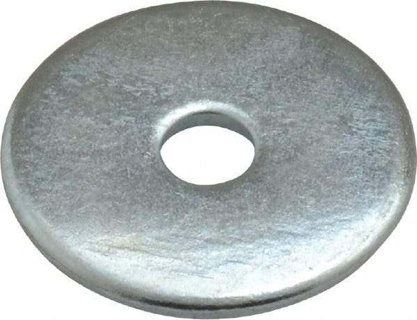 Value Collection - #10 Screw, Steel Fender Flat Washer - 3/16" ID x 1" OD, 0.047" Thick, Zinc-Plated Finish - USA Tool & Supply