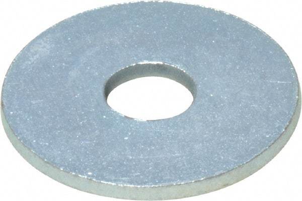 Value Collection - 1/4" Screw, Steel Fender Flat Washer - 1/4" ID x 1" OD, 0.049" Thick, Zinc-Plated Finish - USA Tool & Supply