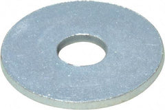Value Collection - 1/4" Screw, Steel Fender Flat Washer - 1/4" ID x 1" OD, 0.049" Thick, Zinc-Plated Finish - USA Tool & Supply
