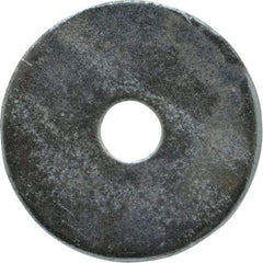 Value Collection - 1/4" Screw, Steel Fender Flat Washer - 1/4" ID x 1-1/4" OD, 0.049" Thick, Zinc-Plated Finish - USA Tool & Supply