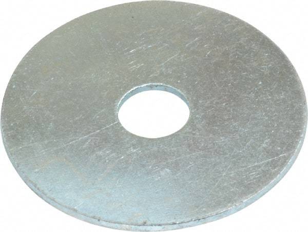 Value Collection - 5/16" Screw, Steel Fender Flat Washer - 5/16" ID x 1-1/2" OD, 0.049" Thick, Zinc-Plated Finish - USA Tool & Supply