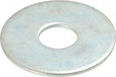 Value Collection - 3/8" Screw, Steel Fender Flat Washer - 3/8" ID x 1-1/4" OD, 0.087" Thick, Zinc-Plated Finish - USA Tool & Supply