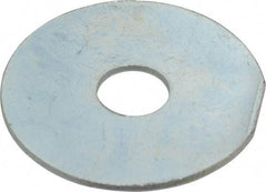 Value Collection - 1/2" Screw, Steel Fender Flat Washer - 1/2" ID x 2" OD, 0.06" Thick, Zinc-Plated Finish - USA Tool & Supply