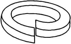 Value Collection - M22, 22.5mm ID, 35.9mm OD, 4mm Thick Split Lock Washer - 18-8 Austenitic Grade A2 Stainless Steel, Uncoated, 22.5mm Min ID, 23.5mm Max ID - USA Tool & Supply