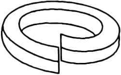 Value Collection - M45, 45.5mm ID, 71.2mm OD, 7mm Thick Split Lock Washer - 316 Austenitic Grade A4 Stainless Steel, Uncoated, 45.5mm Min ID, 46.7mm Max ID, 71.2mm Max OD - USA Tool & Supply