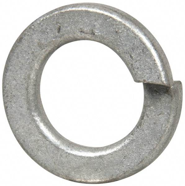 Value Collection - 1/2", 0.502" ID, 1/8" Thick Split Lock Washer - Steel, Zinc-Plated Finish, 0.502" Min ID, 0.512" Max ID, 0.869" Min OD, 0.873" Max OD - USA Tool & Supply