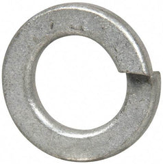 Value Collection - 1/2", 0.502" ID, 1/8" Thick Split Lock Washer - Steel, Zinc-Plated Finish, 0.502" Min ID, 0.512" Max ID, 0.869" Min OD, 0.873" Max OD - USA Tool & Supply