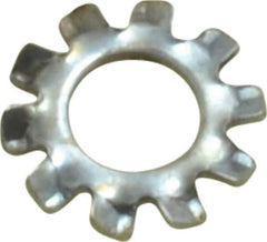 Value Collection - #3 Screw, 0.109" ID, Spring Steel External Tooth Lock Washer - 0.235" OD, Zinc-Plated, Grade 2 - USA Tool & Supply