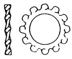 Value Collection - M16 Screw, 17mm ID, Spring Steel External Tooth Lock Washer - 26mm OD, Zinc-Plated, Grade 2 - USA Tool & Supply