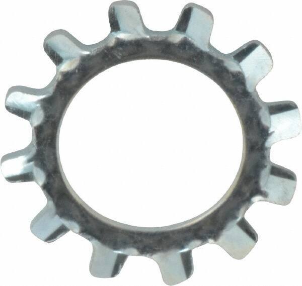 Value Collection - 7/16" Screw, 0.464" ID, Spring Steel External Tooth Lock Washer - 0.76" OD, Zinc-Plated, Grade 2 - USA Tool & Supply