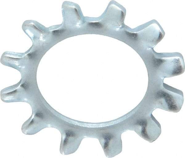 Value Collection - 1/2" Screw, 0.53" ID, Spring Steel External Tooth Lock Washer - 0.9" OD, Zinc-Plated, Grade 2 - USA Tool & Supply