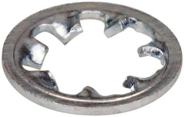 Value Collection - #6 Screw, 0.15" ID, Steel Internal Tooth Lock Washer - 0.295" OD, Zinc-Plated, Grade 2 - USA Tool & Supply