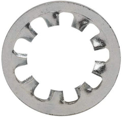 Value Collection - 1/4" Screw, 0.267" ID, Steel Internal Tooth Lock Washer - 0.478" OD, Zinc-Plated, Grade 2 - USA Tool & Supply