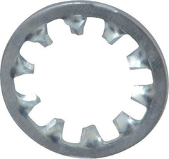 Value Collection - 1/2" Screw, 0.53" ID, Steel Internal Tooth Lock Washer - 0.9" OD, Zinc-Plated, Grade 2 - USA Tool & Supply