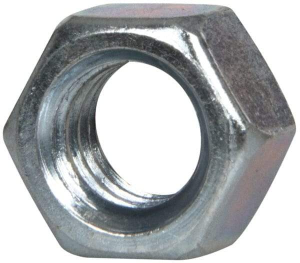 Value Collection - 3/8-16 UNC Steel Right Hand Hex Nut - 9/16" Across Flats, 0.3281" High, Zinc-Plated Finish - USA Tool & Supply
