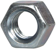 Value Collection - 3/8-16 UNC Steel Right Hand Hex Nut - 9/16" Across Flats, 0.3281" High, Zinc-Plated Finish - USA Tool & Supply