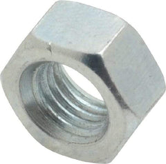 Value Collection - 5/16-24 UNF Steel Right Hand Hex Nut - 1/2" Across Flats, 0.2656" High, Zinc-Plated Finish - USA Tool & Supply