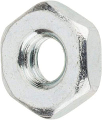 Value Collection - #10-24 UNC Steel Right Hand Machine Screw Hex Nut - 3/8" Across Flats, 1/8" High, Zinc-Plated Finish - USA Tool & Supply