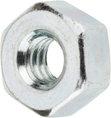 Value Collection - 1/4-20 UNC Steel Right Hand Heavy Hex Nut - 1/2" Across Flats, 0.2344" High, Zinc-Plated Finish - USA Tool & Supply