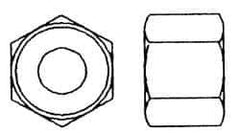 Value Collection - 2-1/2 - 4 UNC Steel Right Hand Heavy Hex Jam Nut - 3-7/8" Across Flats, 1-29/64" High, Uncoated, 2B Class of Fit - USA Tool & Supply