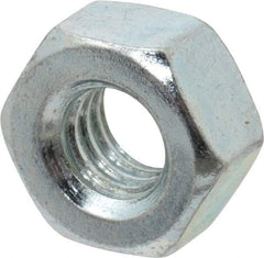Value Collection - 5/16-18 UNC Steel Right Hand Heavy Hex Nut - 9/16" Across Flats, 0.2969" High, Zinc-Plated Finish - USA Tool & Supply
