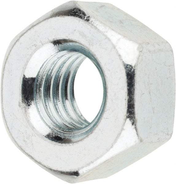 Value Collection - 3/8-16 UNC Steel Right Hand Heavy Hex Nut - 11/16" Across Flats, 0.3594" High, Zinc-Plated Finish - USA Tool & Supply
