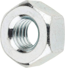 Value Collection - 3/8-16 UNC Steel Right Hand Heavy Hex Nut - 11/16" Across Flats, 0.3594" High, Zinc-Plated Finish - USA Tool & Supply