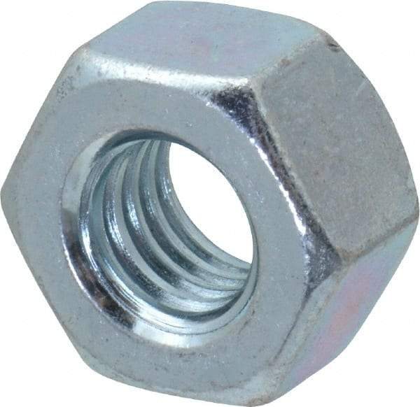 Value Collection - 7/16-14 UNC Steel Right Hand Heavy Hex Nut - 3/4" Across Flats, 0.4219" High, Zinc-Plated Finish - USA Tool & Supply