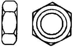 Value Collection - 2-1/2 - 4 UN Steel Right Hand Hex Jam Nut - 3-7/8" Across Flats, 1-29/64" High, Uncoated - USA Tool & Supply