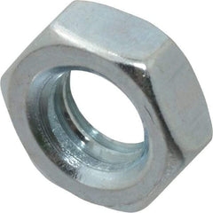 Value Collection - 5/16-18 UNC Steel Right Hand Hex Jam Nut - 1/2" Across Flats, 3/16" High, Zinc-Plated Finish - USA Tool & Supply