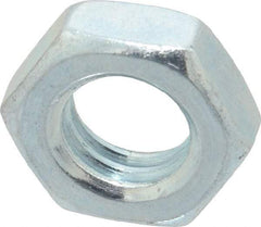 Value Collection - 7/16-14 UNC Steel Right Hand Hex Jam Nut - 11/16" Across Flats, 1/4" High, Zinc-Plated Finish - USA Tool & Supply